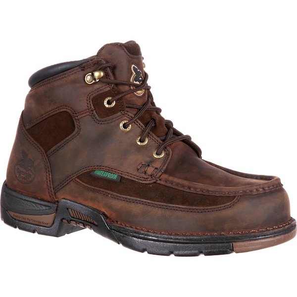 Georgia Boot Athens, Men's Waterproof Work Boot, 8.5 M, Leather/Suede, 6 in Height, Brown G7403 - main